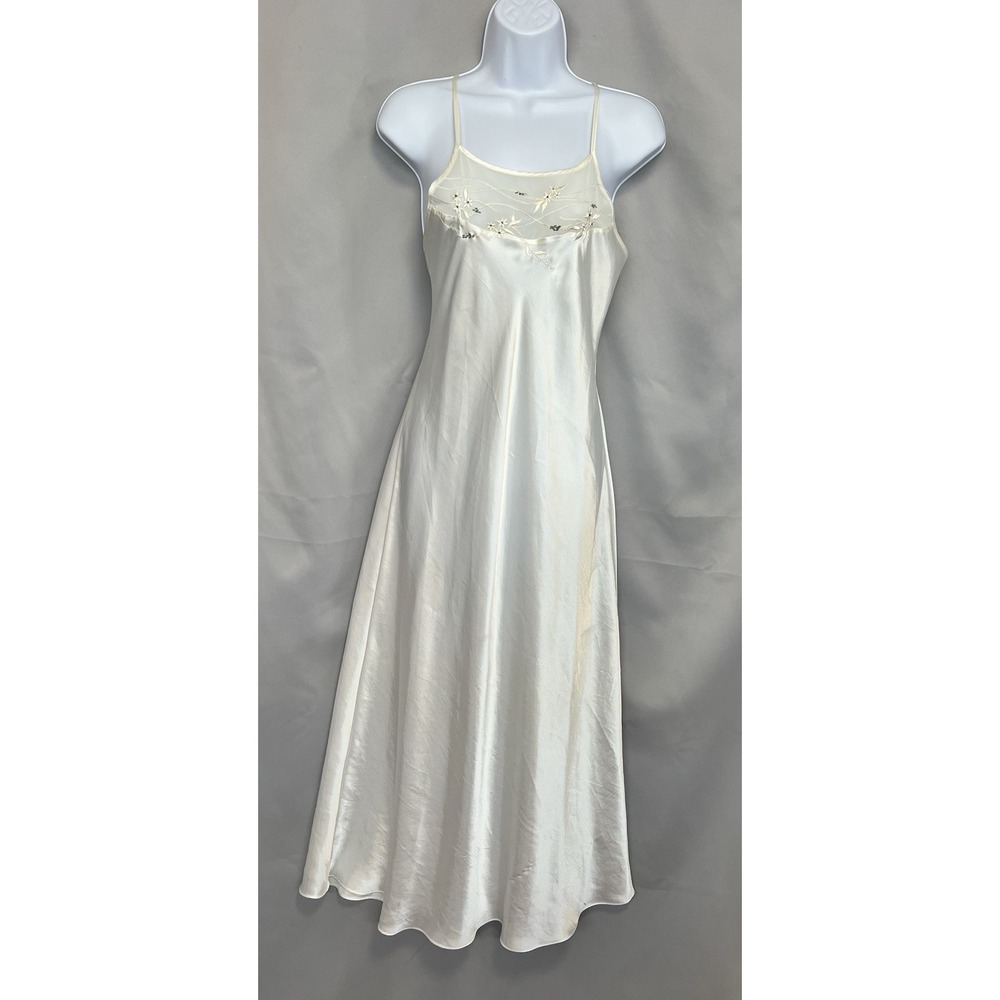 Vintage Intimo Amore‎ Womens Slip Dress Small Coquette Embroidered Feminine Y2K